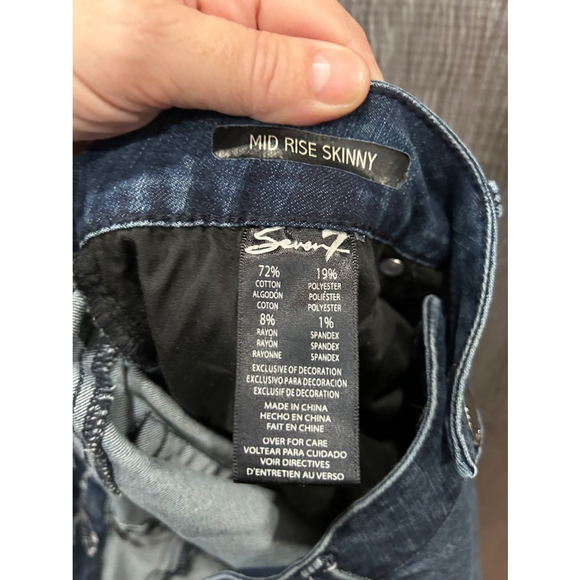 Seven 7 jeans demon size 12 mid Rise Skinny - Picture 11 of 14